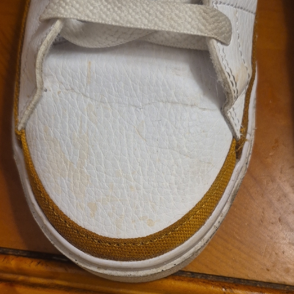 Nike White Sneakers with Tan Trim - Picture 3 of 8